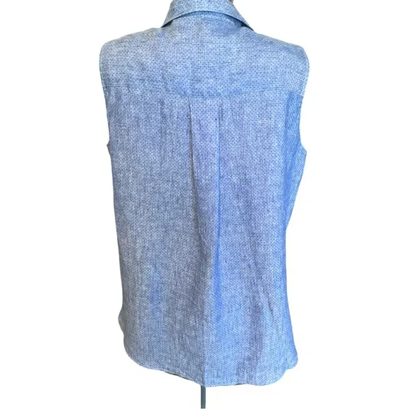 Frank & Eileen sleeveless linen blouse. EUC - Picture 6 of 11